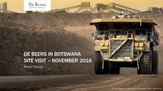 De Beers Delivers First Production from Underground Operations at its World  Class Venetia Mine
