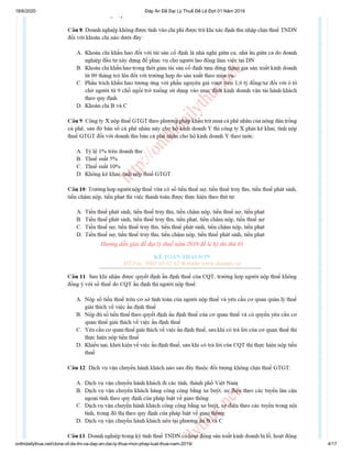 18/6/2020 Đáp Án Đề Đại Lý Thuế Đề Lẻ Đợt 01 Năm 2019
onthidailythue.net/clone-of-de-thi-va-dap-an-dai-ly-thue-mon-phap-luat-thue-nam-2019/ 4/17
Hướng dẫn giải đề đại lý thuế năm 2019 đề lẻ kỳ thi thứ 01
 