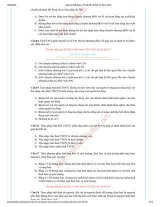18/6/2020 Đáp Án Đề Đại Lý Thuế Đề Lẻ Đợt 01 Năm 2019
onthidailythue.net/clone-of-de-thi-va-dap-an-dai-ly-thue-mon-phap-luat-thue-nam-2019/ 5/17
Hướng dẫn giải đề đại lý thuế năm 2019 đề lẻ kỳ thi thứ 01
Hướng dẫn giải đề đại lý thuế năm 2019 đề lẻ kỳ thi thứ 01
 