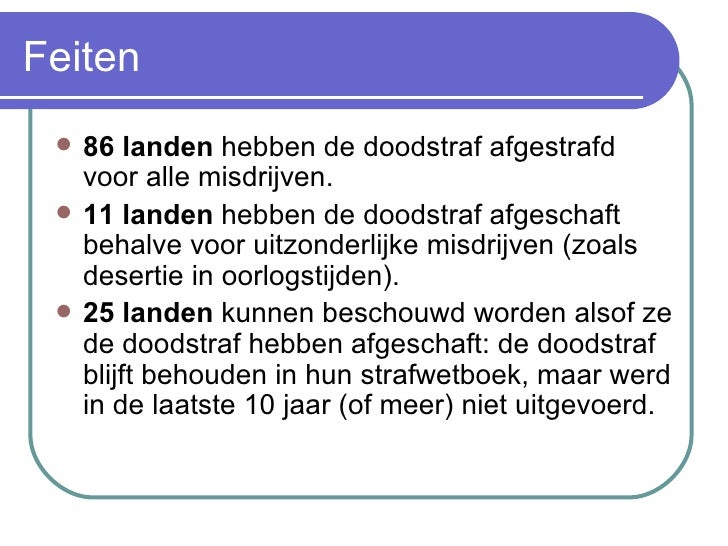 De doodstraf