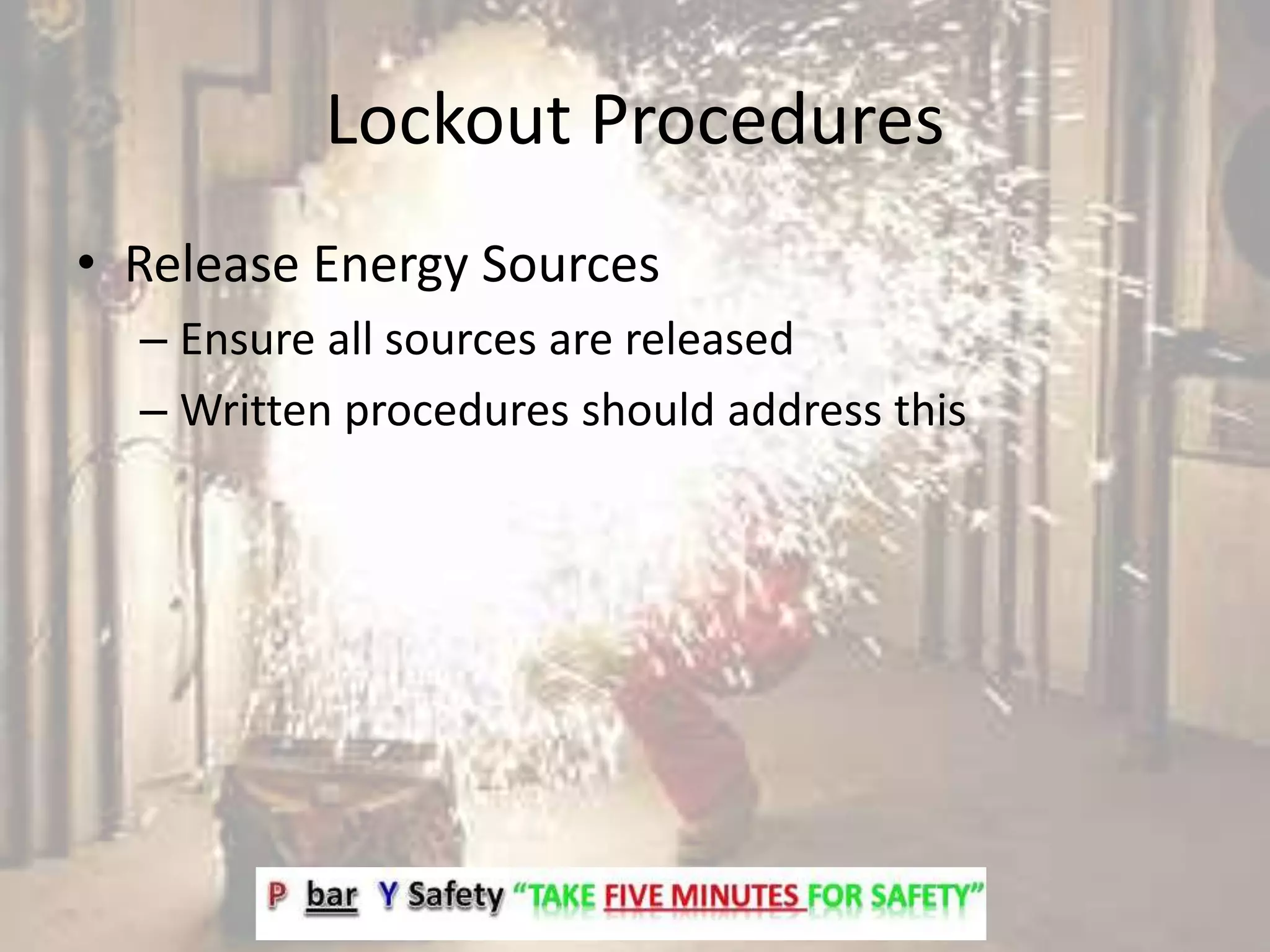 De energization and lockout safety reminder training | PPTX