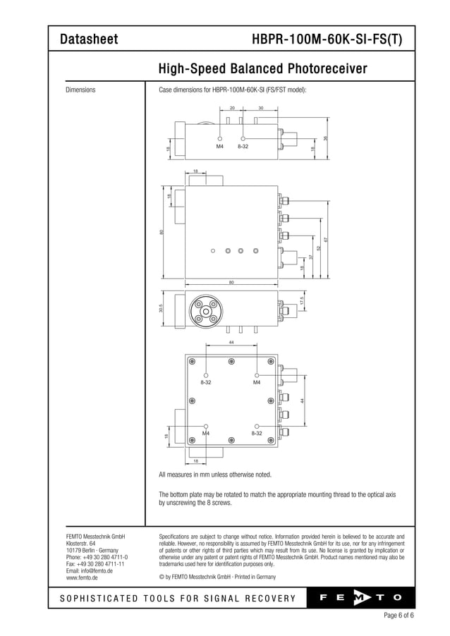 HighSpeed Balanced Photoreceiver PDF