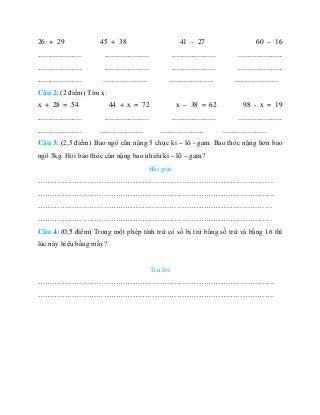 26 + 29 45 + 38 41 - 27 60 – 16
........................ ........................ ........................ ..................