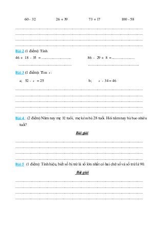 60 - 32 26 + 39 73 + 17 100 - 58
............................................................................................