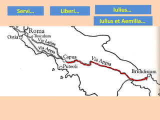 Iulius…  Iulius et Aemilia…  Servi… Liberi… 