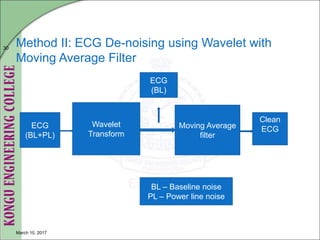 DE-NOISING OF ECG USING WAVELETS AND MULTIWAVELETS | PPTX