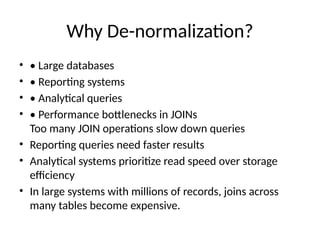 Optimizing Database Performance: Balancing Normalization and De ...