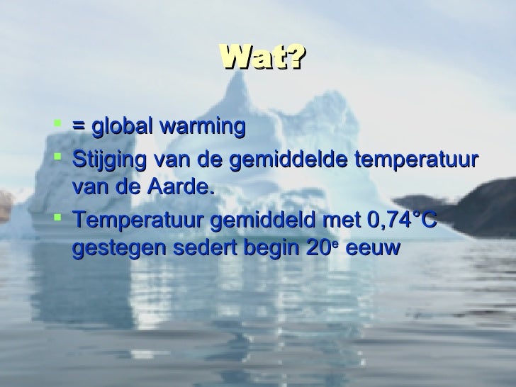 De Opwarming Van De Aarde