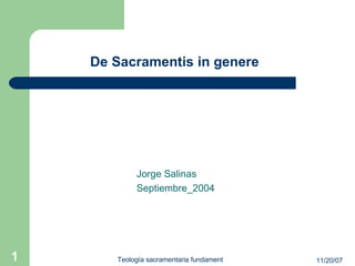 De Sacramentis in genere Jorge Salinas Septiembre_2004 