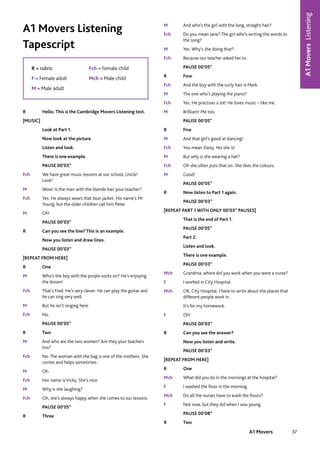 Cambridge Script Example Đề thi cambridge starter 2018 tham khảo Phần 2 - Free Download | PDF