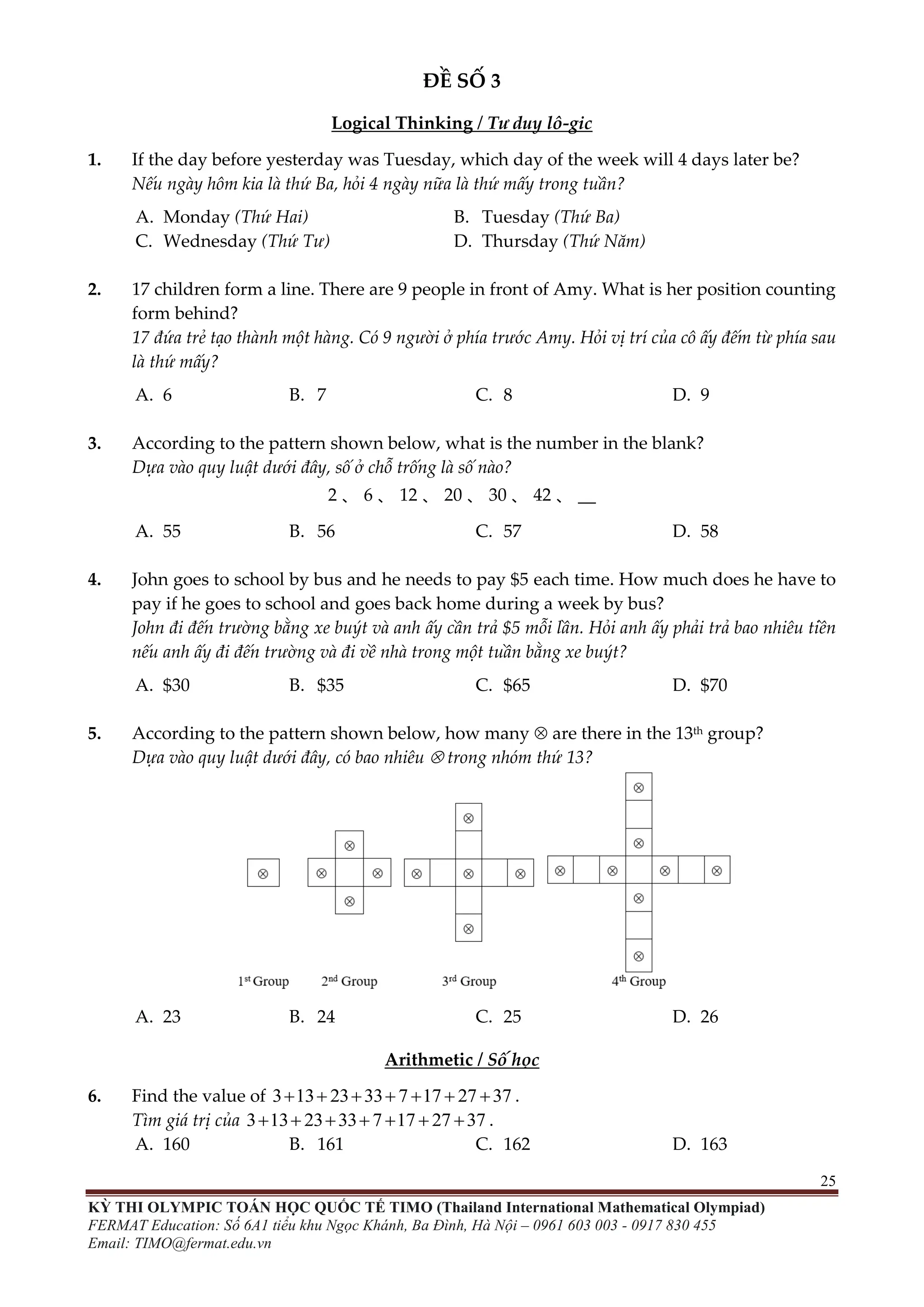 ĐỀ THI TOÁN TIMO LỚP 2 VÒNG LOẠI VÀ CHUNG KẾT QUỐC GIA | PDF