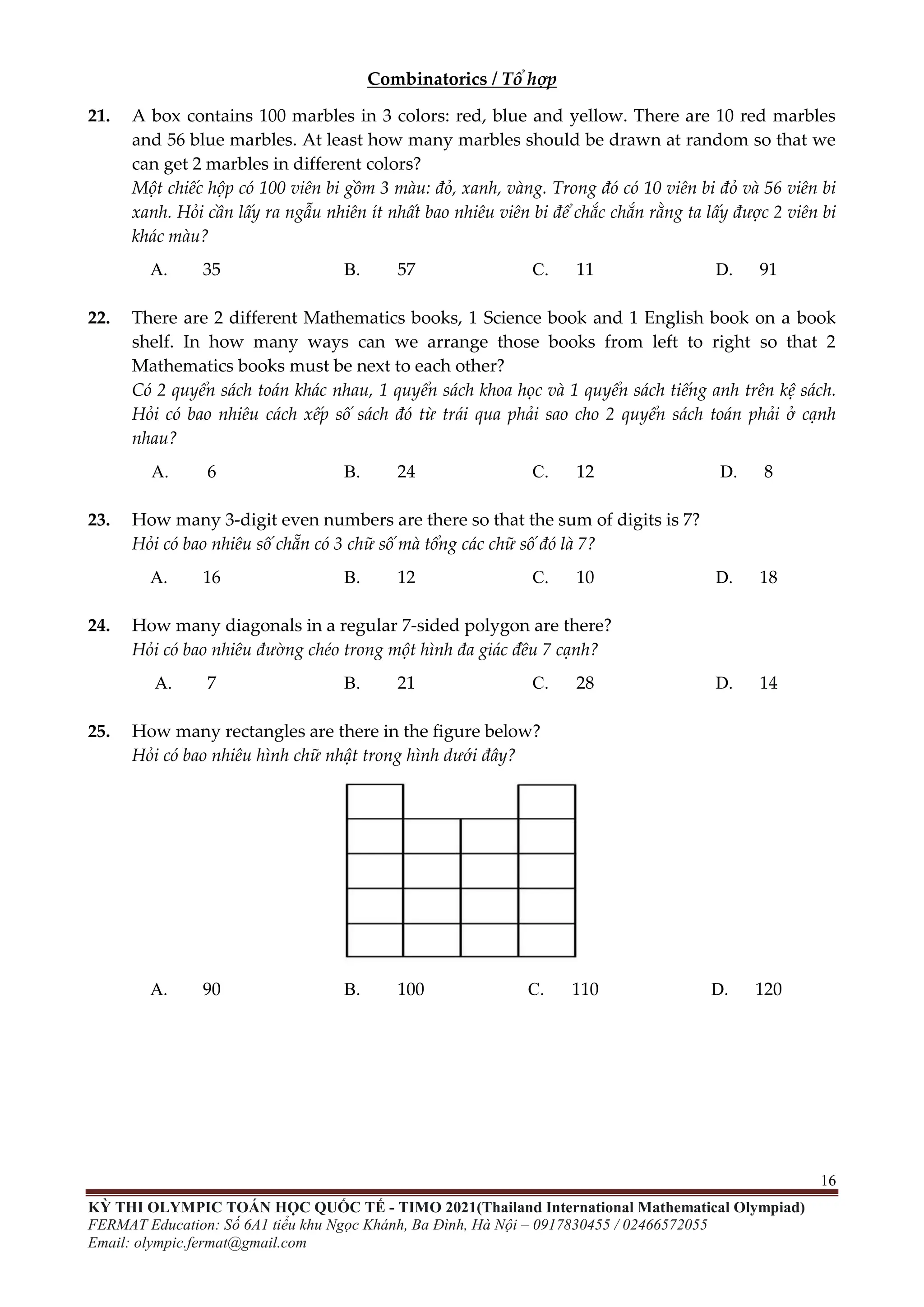 ĐỀ THI TOÁN TIMO LỚP 6 VÒNG LOẠI VÀ CHUNG KẾT QUỐC GIA | PDF