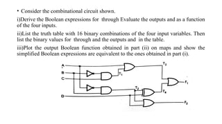 DIGITAL ELECTRONICS :UNIT-II-COMBINATIONAL CIRCUIT DESIGN | PPTX