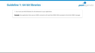 Guideline 1: 64-bit libraries
 