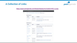 A Collection of Links
https://www.panagenda.com/kbase/display/mc/Useful+HCL+Links
 