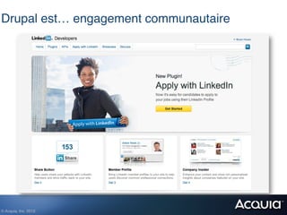 Drupal est… engagement communautaire!




© Acquia, Inc. 2012.!
 