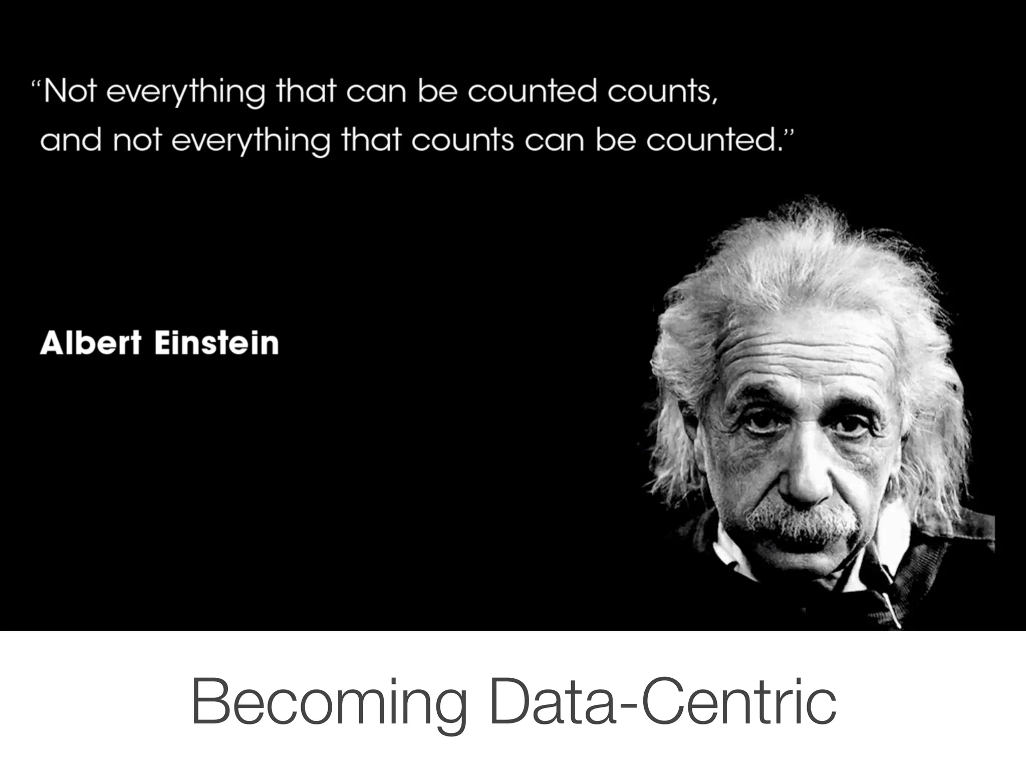 Becoming Data-Centric
 