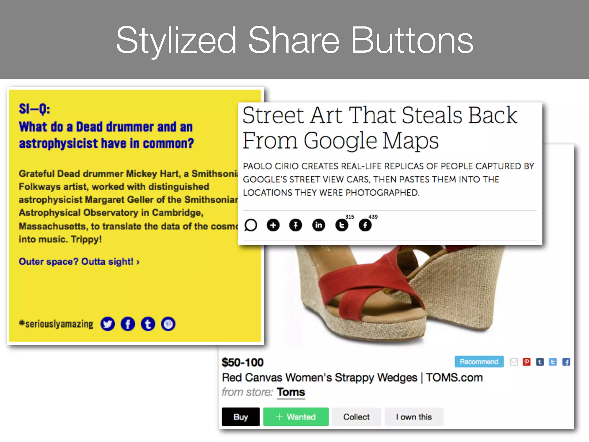 Stylized Share Buttons
 