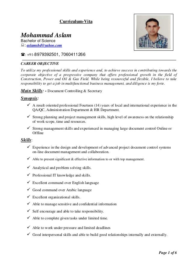 cv document controller cv document controller