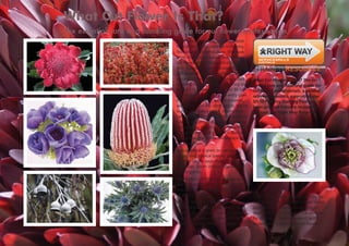 Del Thomas and Bettina Gollnow both
have a lifetime’s experience in floristry,
floriculture and horticulture. This book
distils their encyclopaedic knowledge of
cut flower and foliage products grown
both in Australia and overseas. In nearly
200 pages it details everything the
successful florist needs to know about
sourcing, buying, storing, preparing and
selling 116 flower products and 30 foli-
age products. Each full-page entry gives
the common names, botanical names,
availability, vase life, stem length, typical
bunch size, colour range, buying tips,
care and handling, which floral preserva-
tives to use, ethylene sensitivity, storage
temperature, design uses in floristry and
special advice. Each product is illustrated
with a beautiful colour photograph to
aid recognition.
Special advice is given on caring for
orchids and tropical species, and col-
our tabs on the page margins highlight
Australian, South African, tropical and
orchid species.
Two sections list the colour range and
seasonal availability of all these products
and many more, allowing the details to
be read at a glance.
Written with the considerable support of
the Rural Industries Research and Devel-
opment Corporation, industry funding
and the invaluable assistance of many
industry experts, What Cut Flower Is
That? brings together all of this informa-
tion and advice—some of it never before
published—for the first time. Fully in-
dexed, this book is an essential resource
for all florists, floristry students and
anyone with a passion for cut flowers.
What Cut Flower is That? The es-
sential care and handling guide for
cut flower professionals, a general
reference resource supporting the
SFL10 Floristry Training Package, has
been granted industry recognition
through the Right Way Program.
 