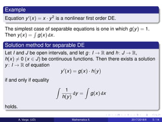 Differential Equations 2, first order DE | PDF