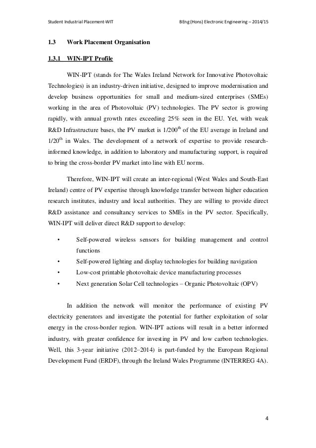 Final Work Placement Report