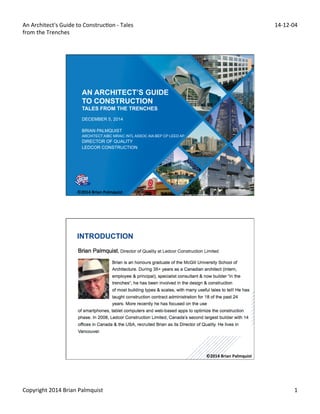 An Architects Guide to Construction 141204-2 copy | PDF