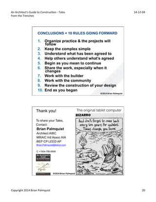 An Architects Guide to Construction 141204-2 copy | PDF