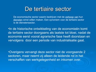 De 4 Sectoren In De Economie | PPT