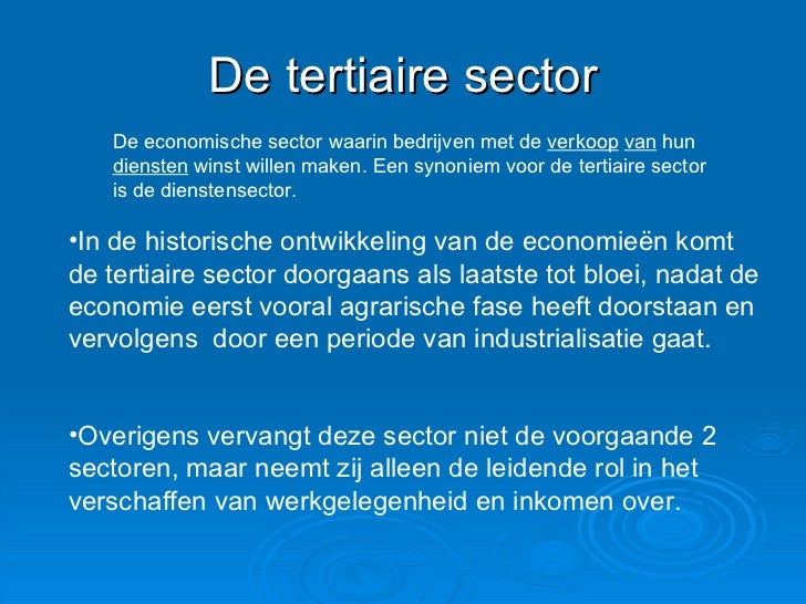 De 4 Sectoren In De Economie