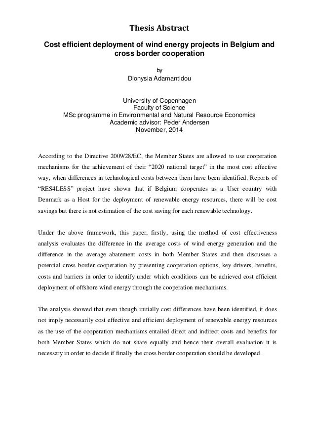 Master's Thesis Abstract