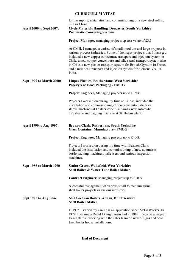 Curriculum Vitae Chile Curriculum Vitae Chile