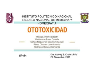 Orl ototoxicidad medicina salud Venezuela