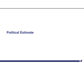 Integrity - Service - Innovation
Political Estimate
 