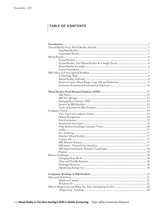 TABLE OF CONTENTS
Introduction...............................................................................................