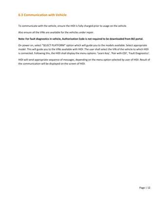 HIDI_ User Manual | PDF