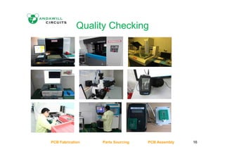 Quality Checking
PCB Fabrication Parts Sourcing PCB Assembly 16
 