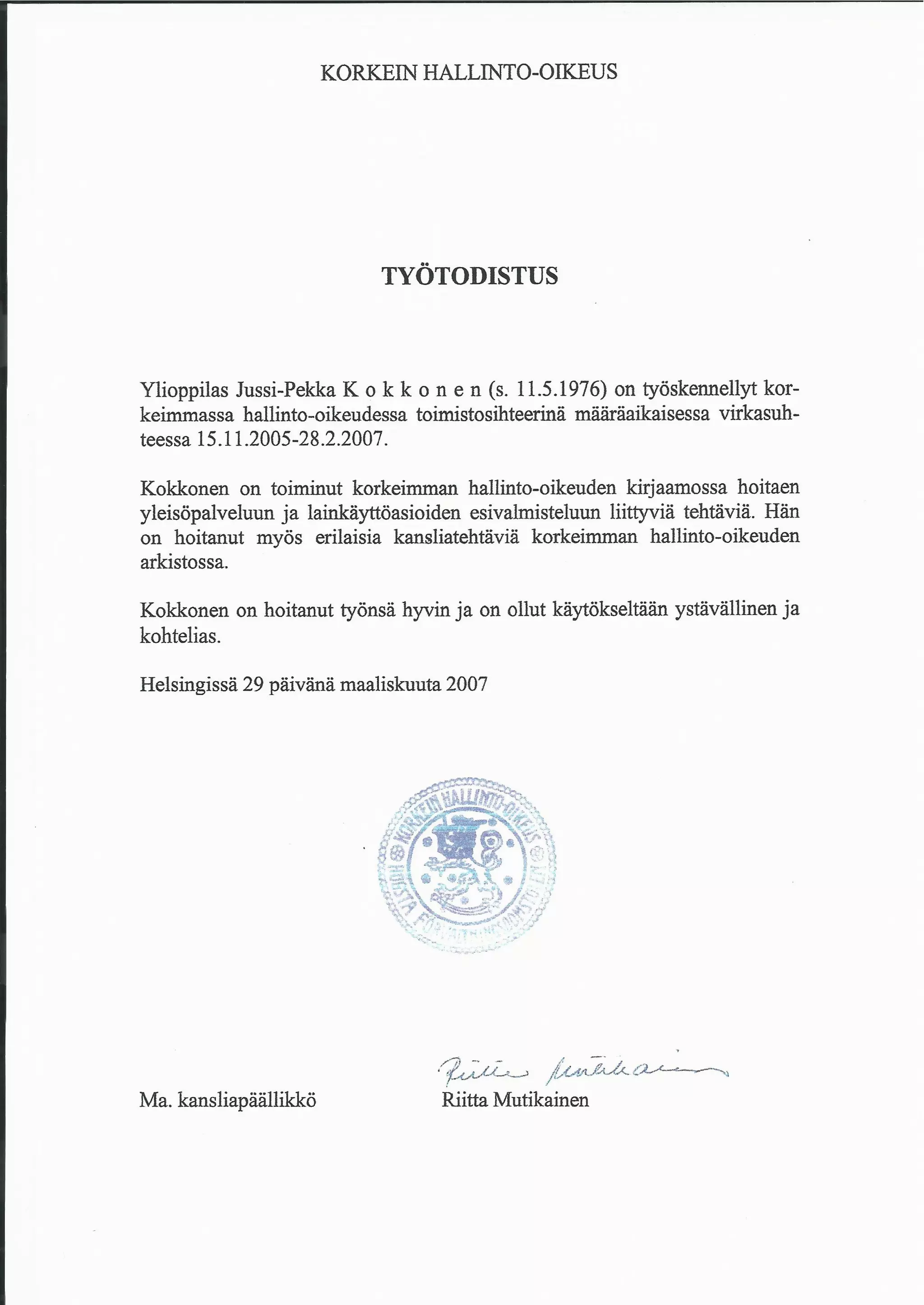 KHO Ty todistus 2007 PDF kho-ty-todistus-2007-pdf