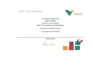 JOAO MINDO - SAP (Certificações)