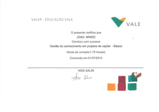JOAO MINDO - SAP (Certificações)
