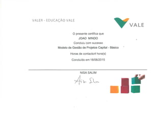 JOAO MINDO - SAP (Certificações)