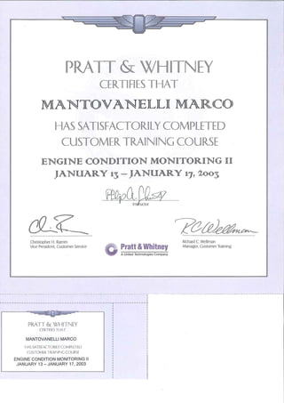 2003-01 P&W ECM II course