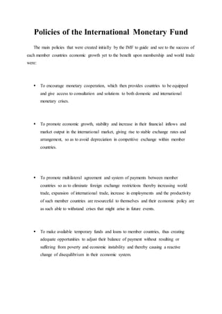 Imf Example Problems success and failures of imf | DOCX