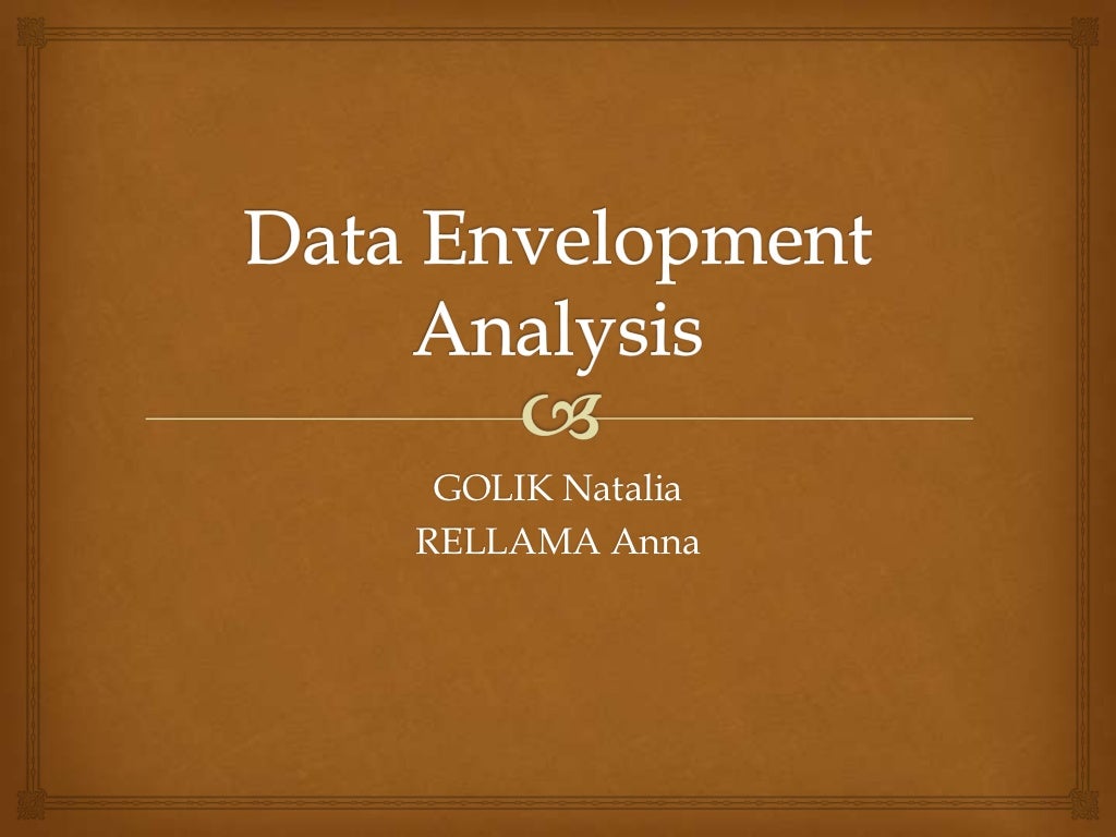 data envelopment analysis thesis