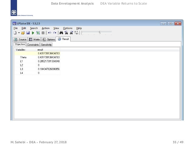 data envelopment analysis example excel data envelopment analysis example excel
