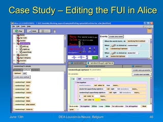 Case Study – Editing the FUI in Alice 