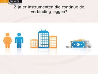 Zijn er instrumenten die continue de 
verbinding leggen? 
 
