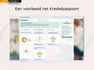Een voorbeeld het Kredietpaspoort 
 