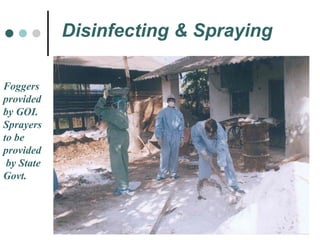 Disinfecting & Spraying Foggers  provided  by GOI.  Sprayers  to be  provided by State  Govt. 