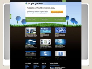 Dead Easy
Drupal

How to build a 21st-century website in
    minutes on Drupal Gardens
 